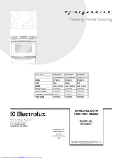 Frigidaire FES365ES - Slide-In Electric Range Factory Parts Catalog