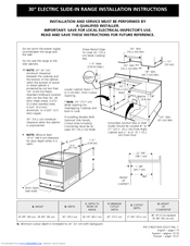 Frigidaire FES388WGCJ Installation Instructions Manual