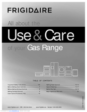 Frigidaire FFGF3011LB Use & Care Manual
