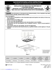 Frigidaire FGC3X4XAWE Installation Instructions Manual