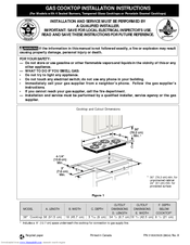 Frigidaire FGC6X5XEWD Installation Instructions Manual