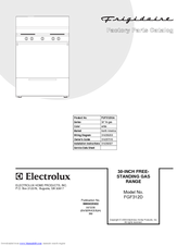 Frigidaire FGF312D Factory Parts Catalog