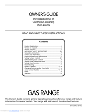 Frigidaire FGF345BHWC Owner's Manual