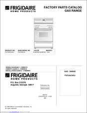 Frigidaire FGF353CASJ Factory Parts Catalog