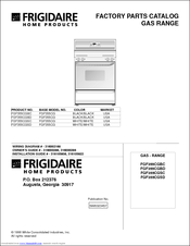 Frigidaire FGF355CGBC Factory Parts Catalog