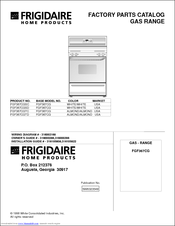 Frigidaire FGF367CG Factory Parts Catalog