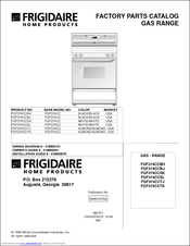 Frigidaire FGF374CCTJ Factory Parts Catalog