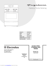 Frigidaire FGF375F Factory Parts Catalog