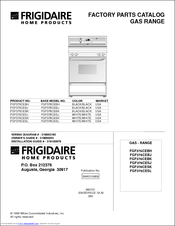 Frigidaire FGF376CESK Factory Parts Catalog