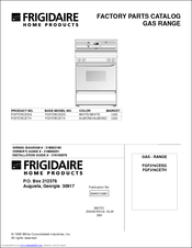 Frigidaire FGF376CESG Factory Parts Catalog