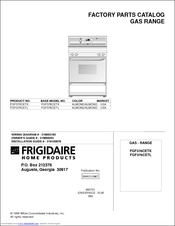 Frigidaire FGF376CETL Factory Parts Catalog