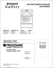 Frigidaire FGF376CJSA Factory Parts Catalog
