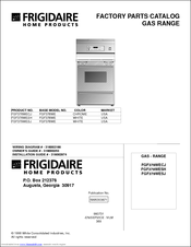 Frigidaire FGF379WESJ Factory Parts Catalog