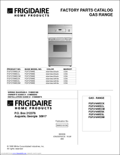 Frigidaire FGF379WECL Factory Parts Catalog