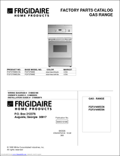 Frigidaire FGF379WESN Factory Parts Catalog