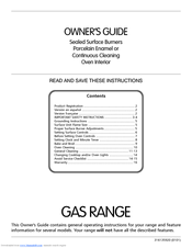 Frigidaire FGFB33WHSC Owner's Manual