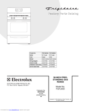Frigidaire FGFL83DQA Factory Parts Catalog