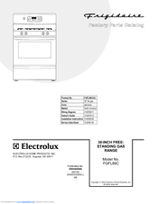 Frigidaire FGFL89CCA Factory Parts Catalog
