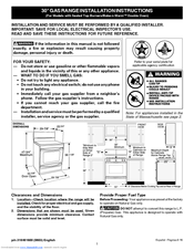 Frigidaire FGFLMC55ECC Installation Instructions Manual