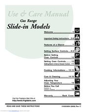 Frigidaire GLGS389FSA Use & Care Manual