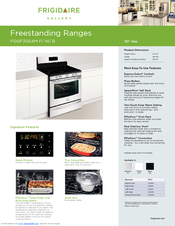 Frigidaire FGGF3054M F Specifications