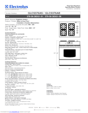 Frigidaire GLCS376A Specifications