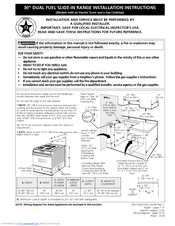 Frigidaire GLCS376CSA Installation Instructions Manual