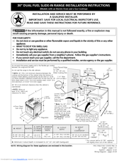 Frigidaire GLCS378DSA Installation Instructions Manual