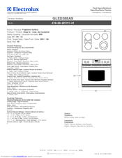 Frigidaire GLED388A Specifications