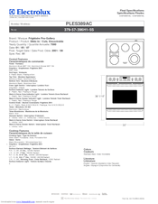 Frigidaire PLES389A Specifications