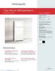 Frigidaire FFTR1715L Specifications