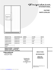 Frigidaire FRSR25V5A Factory Parts Catalog