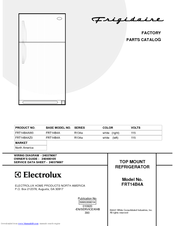 Frigidaire FRT14B4A Factory Parts Catalog