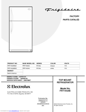 Frigidaire FRT14G4B Factory Parts Catalog