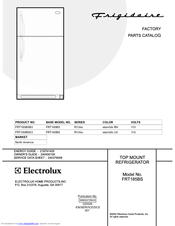 Frigidaire FRT185BS Factory Parts Catalog