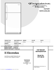 Frigidaire FRT18B1B Factory Parts Catalog