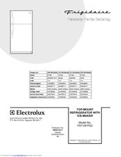 Frigidaire FRT18FP5D Factory Parts Catalog