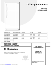 Frigidaire FRT18IB4A Factory Parts Catalog