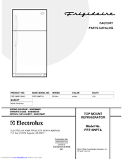 Frigidaire FRT18NP7A Factory Parts Catalog