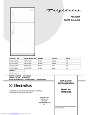 Frigidaire FRT21C5AW1 Factory Parts Catalog