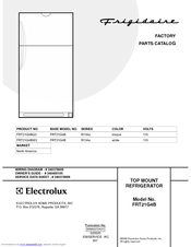 Frigidaire FRT21G4BW3 Factory Parts Catalog