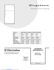 Frigidaire FRT21KS6DW0 Factory Parts Catalog