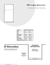 Frigidaire FRT21P6CSK2 Factory Parts Catalog