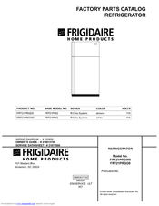 Frigidaire FRT21PRGW0 Factory Parts Catalog
