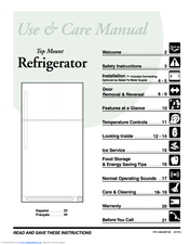 Electrolux FRT21S6AW1 Use & Care Manual