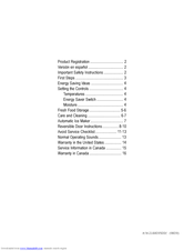 Frigidaire FRT22QRGW3 User Manual
