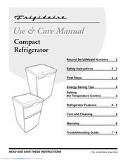 Frigidaire FRTC03L3DW Use And Care Manual