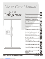Frigidaire Gallery GHSC39ETH Use And Care Manual