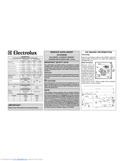 Frigidaire FSC23F7HB - 22.6 cu. Ft. Refrigerator Service Data Sheet