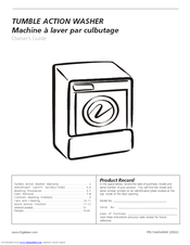 Frigidaire GLTF2940FB - Front Load Washer Owner's Manual